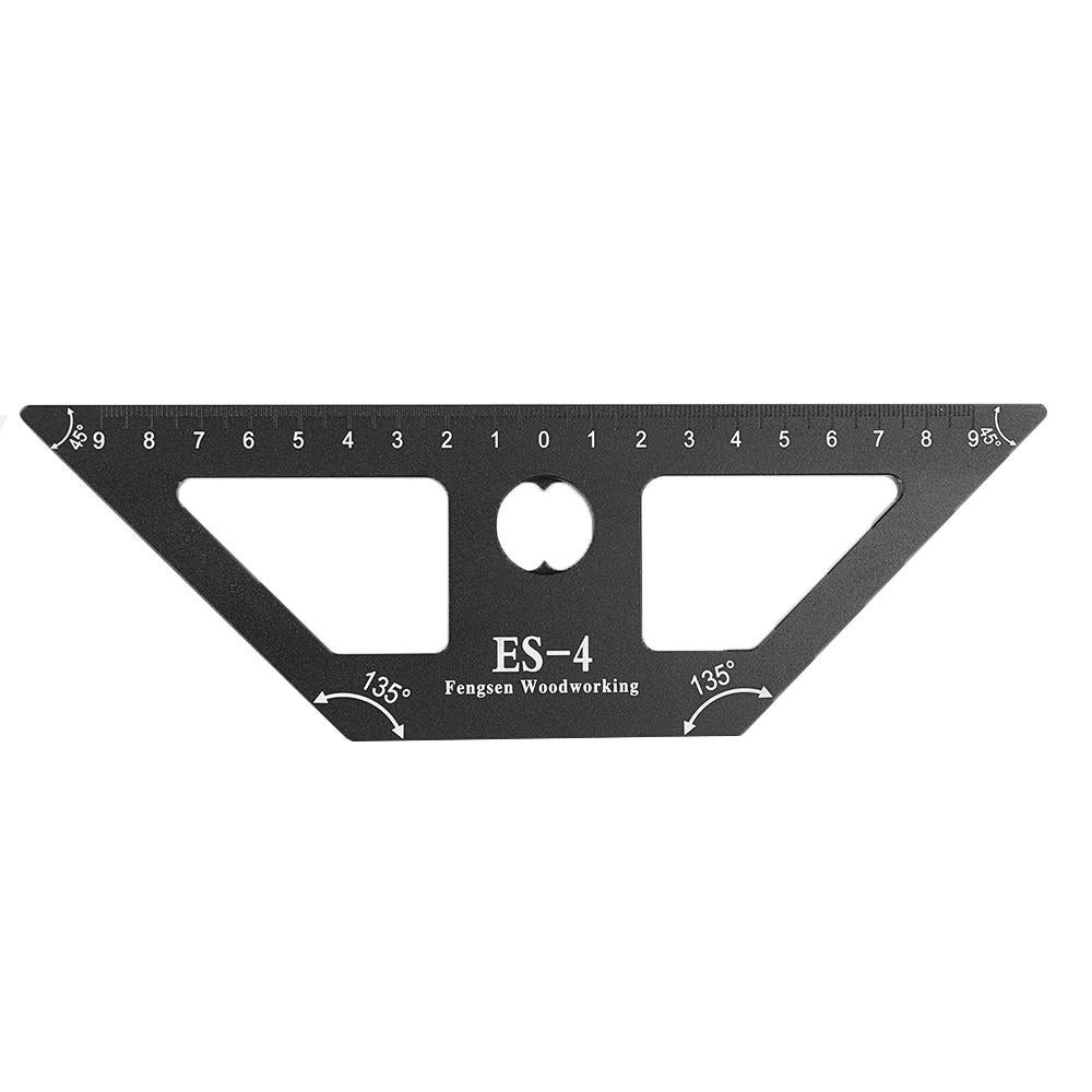 Aluminum Alloy 45 Degree Scribing Ruler With Base Woodwokring Marking Angle Ruler