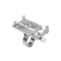 Aluminum Alloy Bicycle Phone Holder Motorcycle Handlebar Mount For 3.5-6.2' SmartPhone For Iphone Xs Max Xr X 8 Samsung Xiaomi Titanium