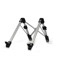 Aluminum Alloy Laptop Height Extender Holder Stand Folding Computer Heat Dissipation Bracket Size: 24.5X3.3X2.8Cm(Black)
