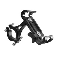 Aluminum Motorcycle Bike Bicycle Mtb Handlebar Cell Phone Gps Holder Mount Black