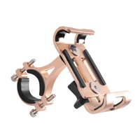 Aluminum Motorcycle Bike Bicycle Mtb Handlebar Cell Phone Gps Holder Mount Gold