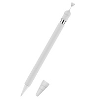 Anti-Lost Cap Silicone Protective Cover For Apple Pencil 1(White)