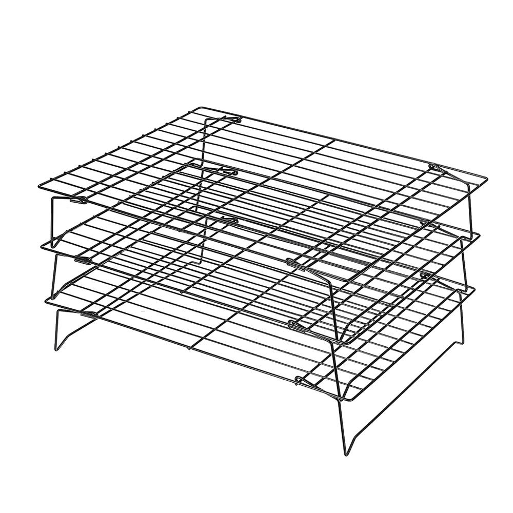Bakeey Stainless Steel Three-layer Folding Baking Cooling Rack Biscuit Rack Drying Net Baking Appliance