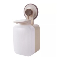 Bathroom Suction Cup Liquid Soap Dispenser Kitchen Sink Plastic Press Wall-Mounted Hand Bottle Punch-Free Bath Supplies