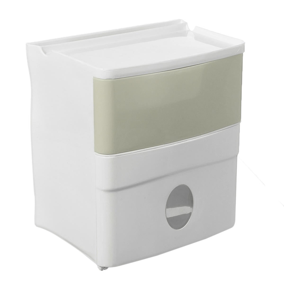Bathroom Toilet Paper Holder Tissue Kitchen Wall Mounted Storage Organiser Box