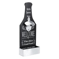 Beer Bottle Opener With Cap Catcher Wall Mounted Beer Coke Home Kitchen Bar Vintage Black