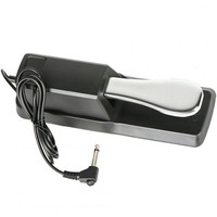 Black Metal Midi Keyboard Sustain Pedal For Electric Piano(Carton) Silver