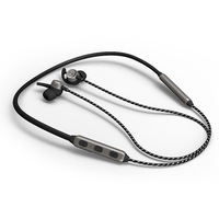 Bluetooth 5.0 Dual Mic Neckband In-Ear Earphone Wireless Magnetic Sports Headphone For Xiaomi Huawei Chinese Version Black Colour