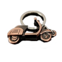 Bronze 3D Motorcycle Scooter Keychain Classic Keyring Pendant