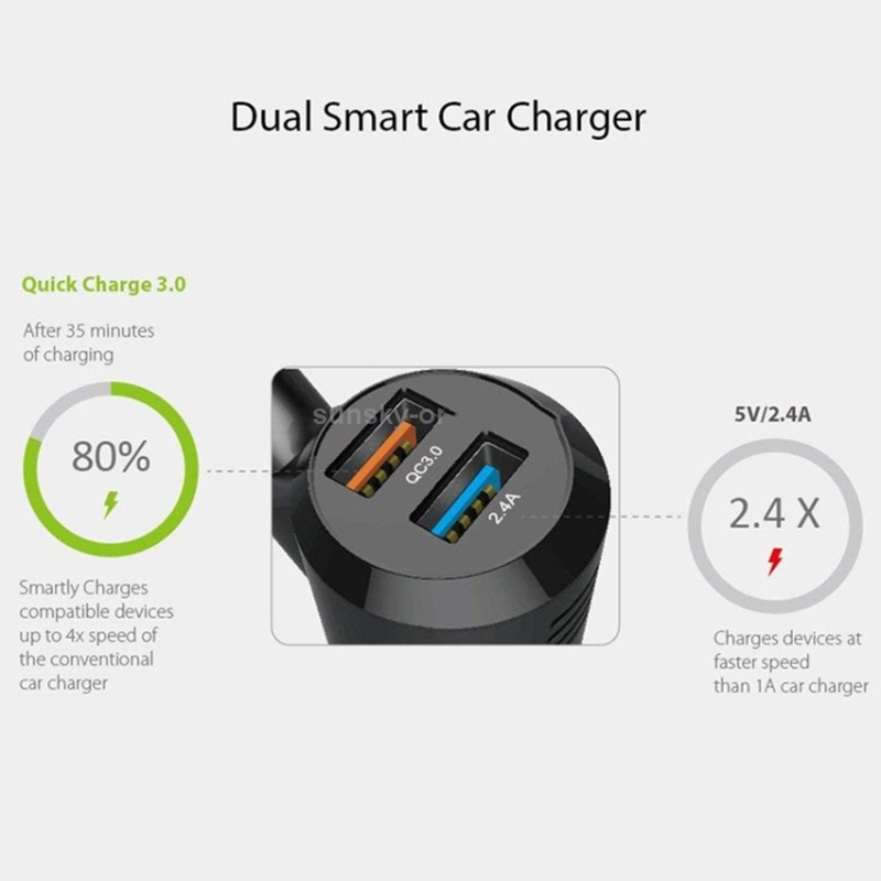 Bt70 Smart Bluetooth 4.2 Fm Transmitter Qc3.0 Quick Charge Mp3 Music