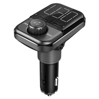 Bt72 Dual Usb Charging Smart Bluetooth Fm Transmitter Mp3 Music Player Car Kit With 1.5 Inch White Display Screen Support Bluetooth Call Tf Card and U Disk