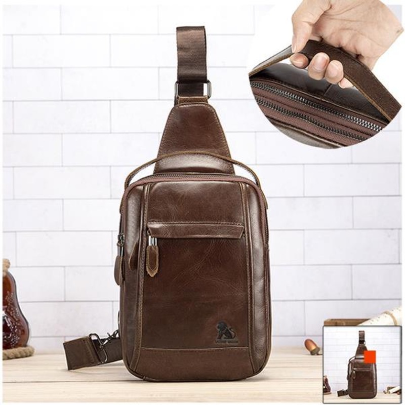Buy Business Men Leather Crossbody Bag MyDeal