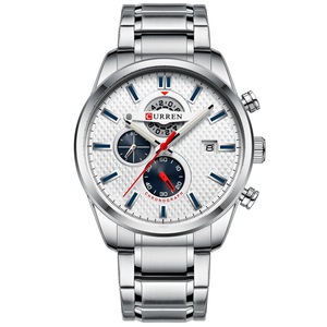 Business Style Calendar Men Wristwatch Stainless Steel Band Quartz Watch