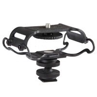 By-C10 Universal Camera Microphone Shockmount With Hot Shoe Mount(Black)