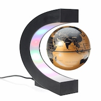C Shape Led World Map Decoration Magnetic Levitation Floating Globe