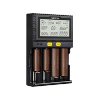 C4-12A Lcd Display Usb Rapid Intelligent Li-Ion/Imr/Ni-Mh Battery Charger 4Slots