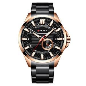 Calendar Luminous Display Men Wrist Watch Full Steel Quartz Watch