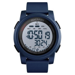 Calorie Pedometer Countdown Waterproof Luminous Sports Digital Watch Men Blue White Colour