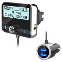 Car Dab Dual Usb Charging Smart Bluetooth Digital Fm Transmitter Mp3 Music Player Car Kit