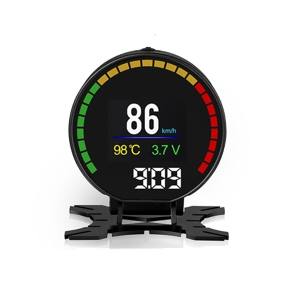 Car Head Up Display (Hud) Fuel Consumption Obdii With Accurate 4-Section Speed Warning(Black)