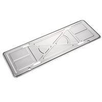 Car License Plate Holder Aluminium Alloy Bracket Frame Stand Mount(Silver)