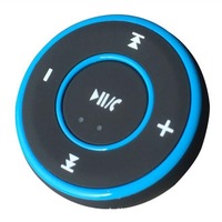 Car Sports Bluetooth V2.1+Edr Music Player Receiver With Led Light and 3.5Mm Stereo Input Jack Support Usb Charge and Hands-Free Button Without Backlit(Black + Blue)