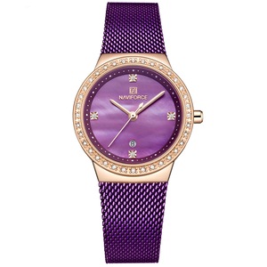 Casual Style Ladies Wristwatch Mesh Steel Date Display Quartz Watch