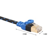 Buy Cat7-2 Gold-Plated Cat7 Flat Ethernet 10 Gigabit Two-Color Braided ...