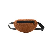 Children Bag Chest Cross-Body Bag Cute Lambskin Waist Bag(Brown)