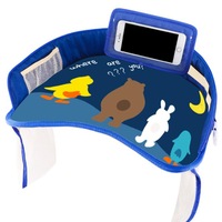 Children Waterproof Dining Table Toy Organizer Baby Safety Tray Tourist Painting Holder With Touch Screen Transparent Bag (Not Allowed To Peek)