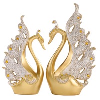 Couple Swan Ornament House Decorations Accessories Living Room Tv Cabinet Wedding Gifts