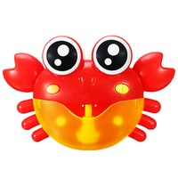 Crab Bubble Machine Musical Bubble Blower Maker Bath 7ful Light Music Baby Kid