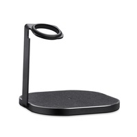 Csw-02 10W Multi-Function Fast Wireless Charger Watch Phone Charging Dock Stand Holder Station (Black)