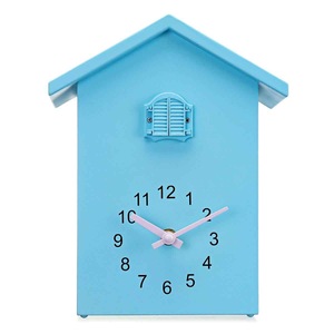Cuckoo Quartz Wall Clock Modern Bird Home Living Room Hanging Watch Office Decor Blue