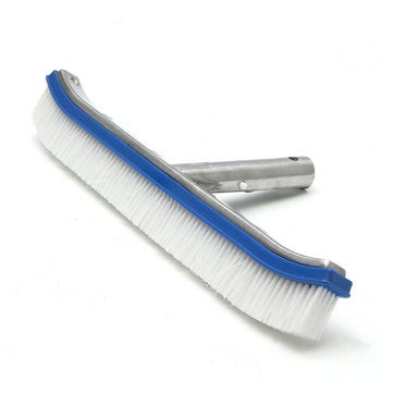 Curved Wall Floor Brush W/Aluminum Handle For In/Above Ground Swimming Pool