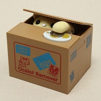 Cute Cat Automated Steal Stealing Money Saving Box Bank
