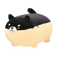 Cute Fat Shiba Inu Corgi Doll Pillow Dog Plush Stuffed Kawaii Black