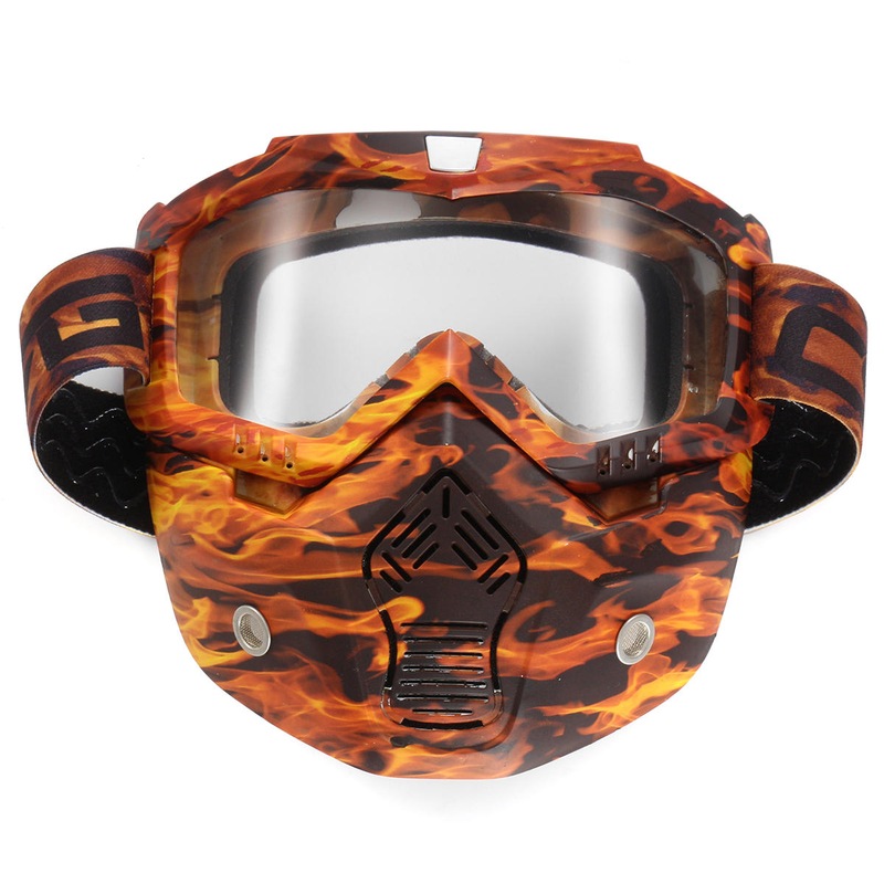 Buy Detachable Modular Mask Shield Goggles Full Face Protect For Motorcycle Helmet Mydeal