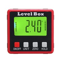 Digital Lcd Protractor Gauge Angle Finder Bevel Laser Box Inclinometer Meter