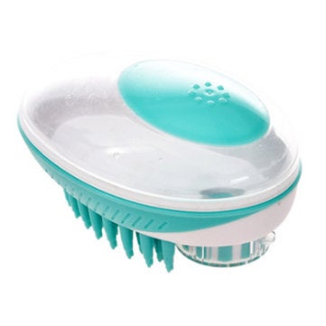 Dog Bath Brush Comb Silicone Pet Spa Shampoo Massage Shower Hair Removal Comb For Dogs Cats Pet Cleaning Grooming Tool Green