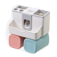 Easy Install Wall Mounted Toothbrush Holder Bathroom Multipurpose Strong Suction Toothbrush Caddy