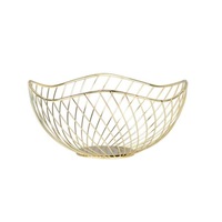 Electroplated Wrought Iron Fruit Basket Nordic Style Living Room CoffeeTable Fruit Basin Storage Basket Drain Basket