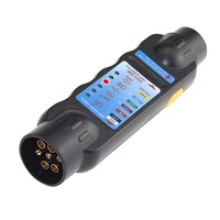 European 12V 7 Pin Car Truck Trailer Plug Socket Tester Wiring Circuit Light Test Tool