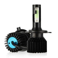 EV12 H4 DC9-32V / 14W / 1400LM IP67 Car LED Headlight Lamps (Ice Blue Light)