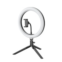 Flash Led Phone Holder Selfie Stick Removable Tripod Stand