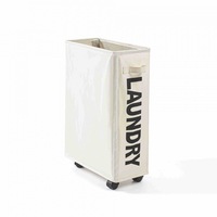 Folding Dirty Clothes Baskets With Wheels Organizer Home Storage Laundry Hamper Richwhite
