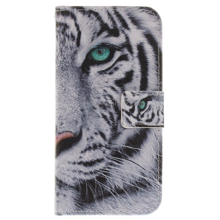 For Iphone X Tiger Pattern Horizontal Flip Leather Case With Holder and Card Slots and Wallet