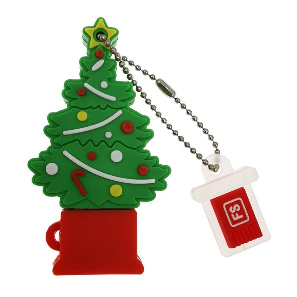 Foxsank Fashion Christmas Tree Usb Flash Drive Usb 2.0 Waterproof U Disk Green 128Gb