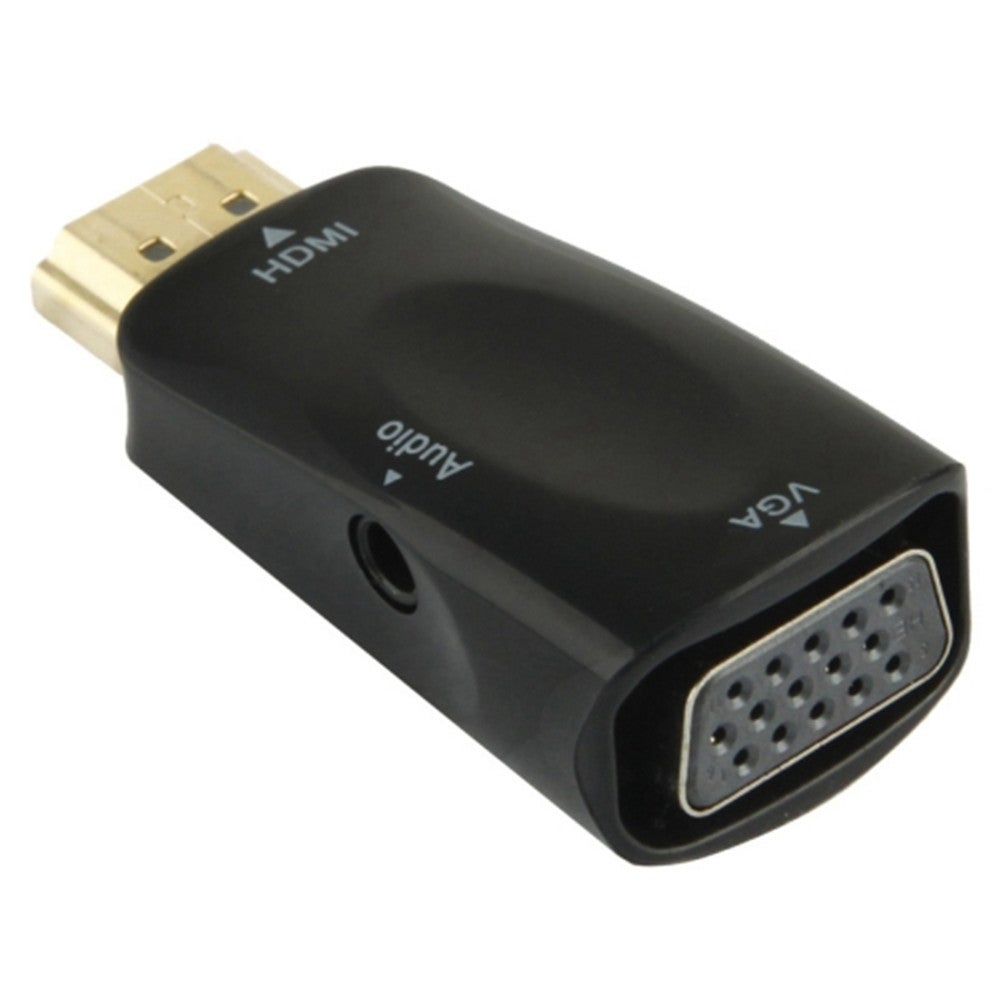 Full Hd 1080P Hdmi To Vga And Audio Adapter For Hdtv / Monitor / Projector(Black)
