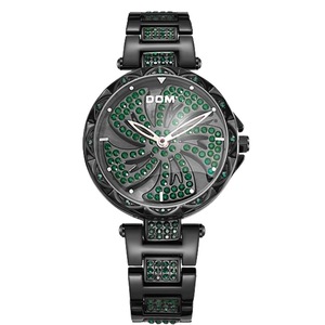 G-1258 Rotating Ladies Wristwatch Shining Fashionable Full Steel Quartz Watch